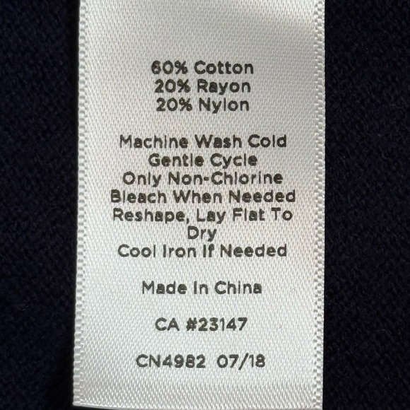 Talbots Navy Blue Beaded Sweater Women's Long Sleeve/size SP - Picture 8 of 8